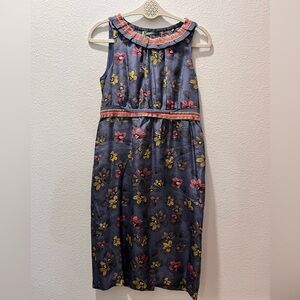 Boden limited addition Sleeveless silk sheath Dress ~ Women’s size 4R